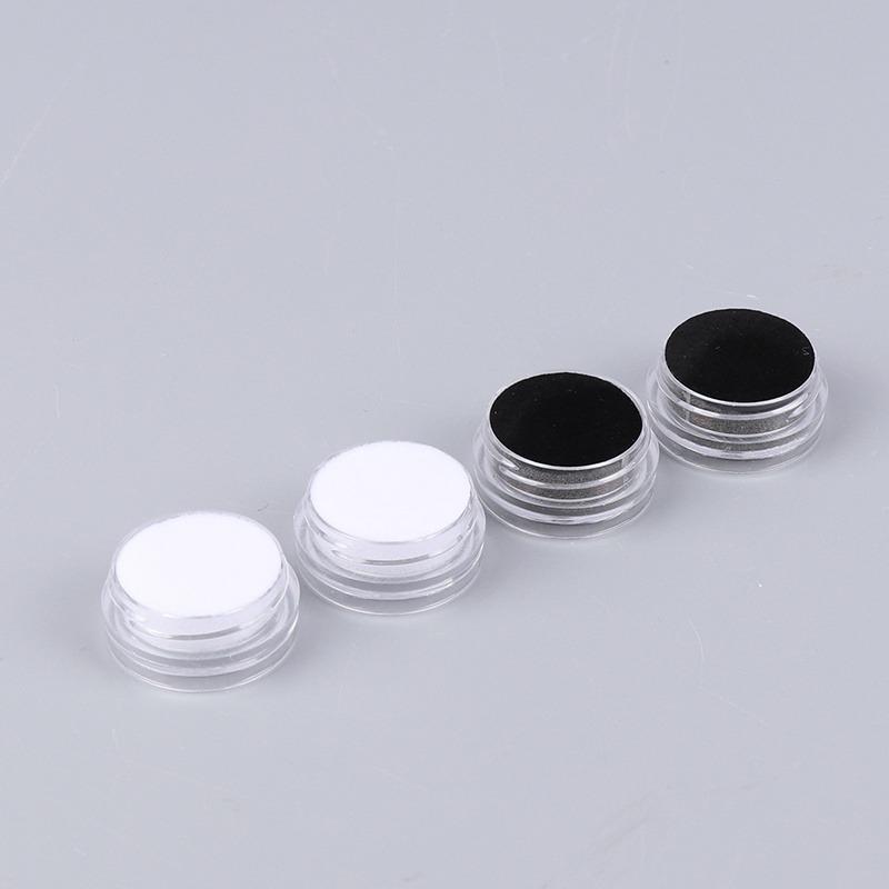 2Pcs Transparent Round Gemstone Display Collection Storage Box Jewelry Gems Loose Diamond Container Jar Organizer Tray Case&Lid