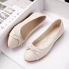 Popular beef tendon soft-soled Doudou shoes 2025 spring new mother one-pedal pointed flat bottom shallow mouth women's single shoes