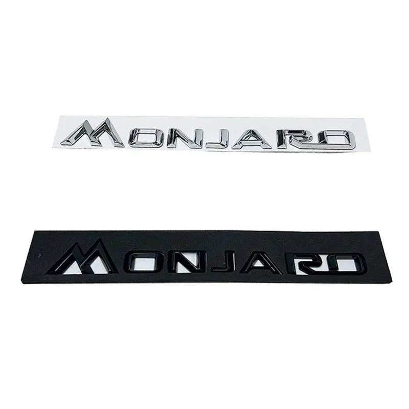MONJARO letter tail logo for Geely series car modified Monjaro trunk label rear boot decals ABS stickers emblem car accessories