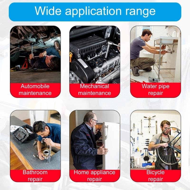 Rotating T Handle Wrenches with Sliding Levers and Interchangeable Heads for 1/2 3/8 1/4 Socket Solid High Carbon Steel