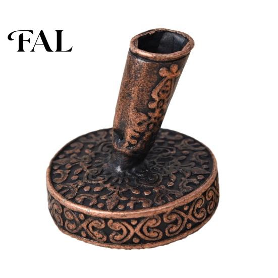 Metal Dip Pen Stand Vintage Round Holder, Durable Exquisite Carved Desktop Ornament, Calligraphy Base Pens And Quill Supply, for Desk Decoration