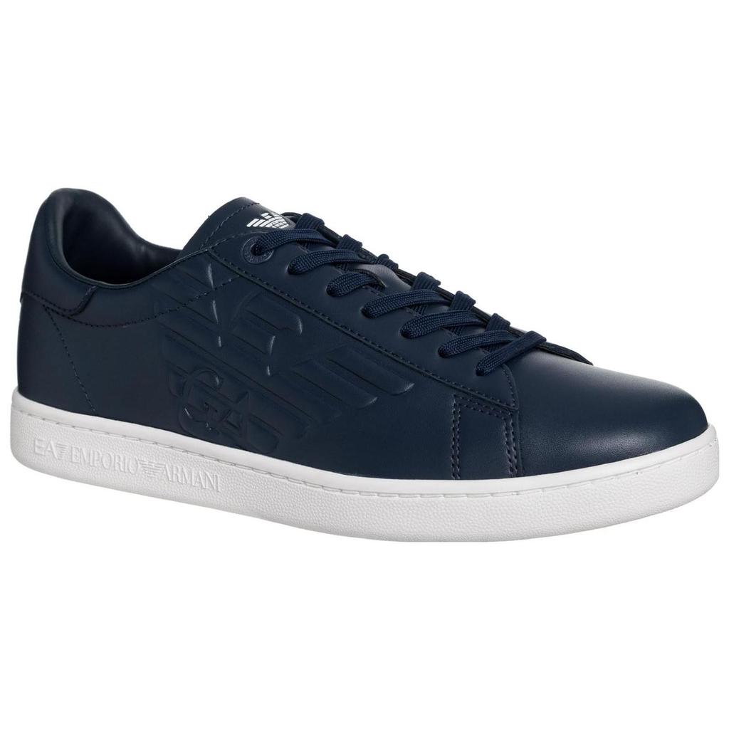 Emporio Armani EA7 Embossed Logo Casual Sports Low-Top Fashion Sneakers Unisex Sneakers Dark-Blue X8X001XCC5100285
