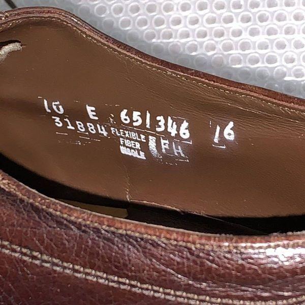60er 70er Vintage Florsheim Größe 10E 27.5 28.0cm U-Spitze Business Schuhe Braun(GEBRAUCHT)