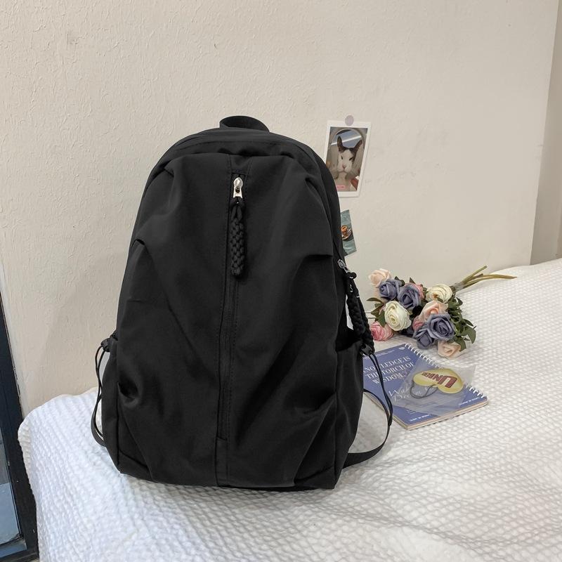 Schoolbagins Junior High School School Bag Harajuku Large Capacity Leisure Sports Backpack Simple and Lightweight Travel Backpack
