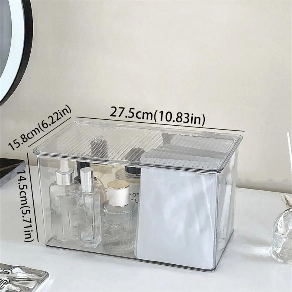 Schreibtisch-Aufbewahrungsbox Transparentes PET Schreibtisch-Schreibwaren Handkonto-Aufbewahrungsbox Große Kapazität Schublade Kosmetik-Organizer