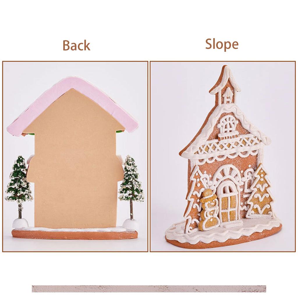 Creative New Christmas Decoration Items, Christmas Snow House Soft ClayChristmas House Decoration Pieces