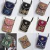Bohemian Theme Pu Handbag With Magnetic Flap And Floral Accents For Daily Outings