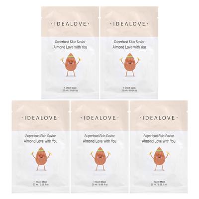 Superfood Skin Savor, Almond Love With You, Beauty Tuchmasken 5er-Pack, 20 ml (0.68 fl oz) Jeder