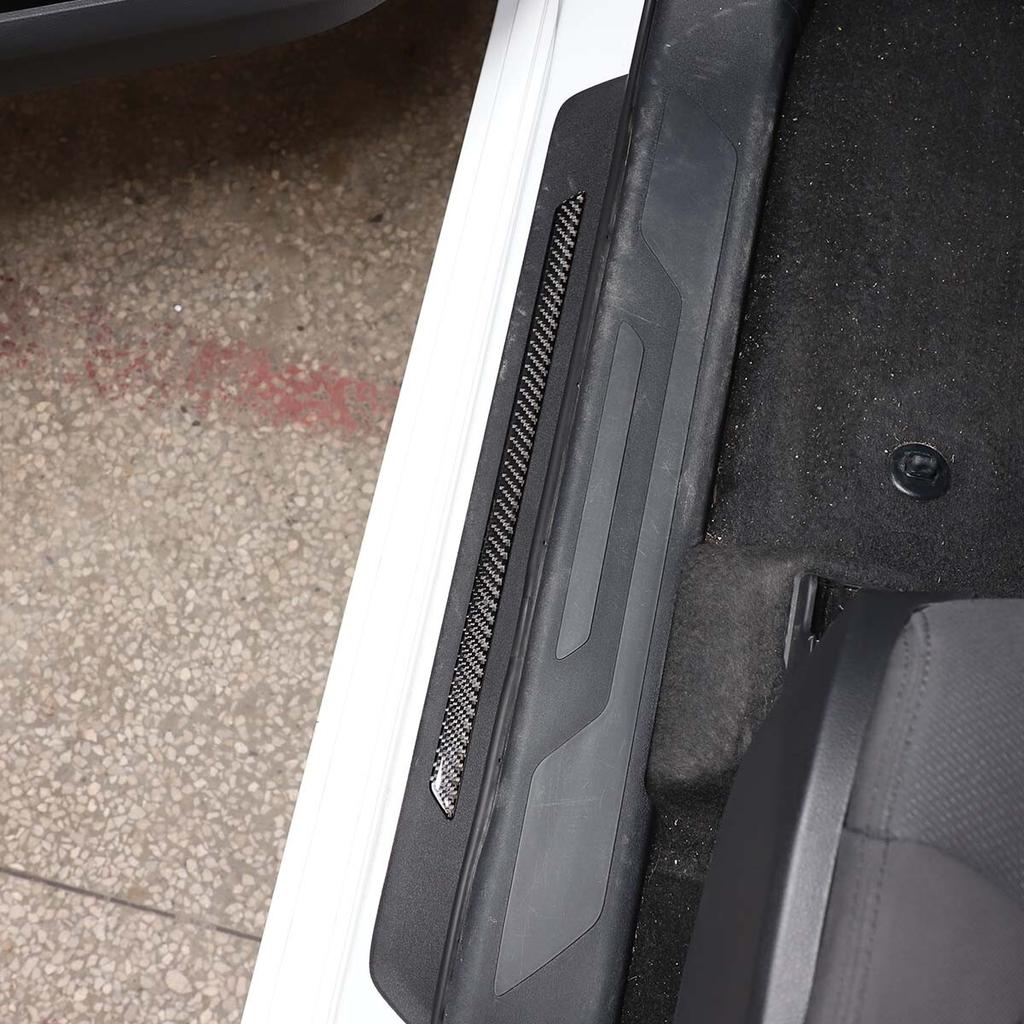 Real Carbon Fiber External Door Sill Cover Trim For Toyota Tundra -24