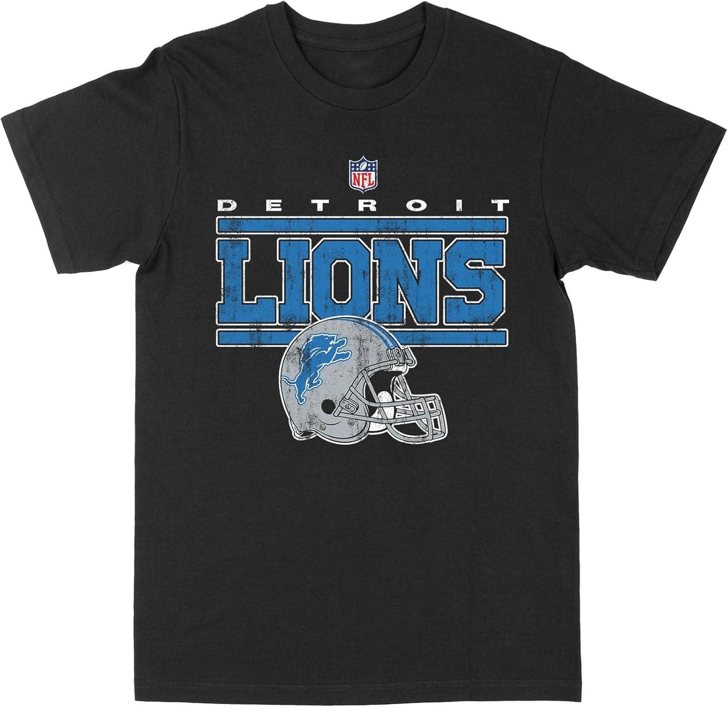 Philcos Unisex-Adult NFL Detroit Lions Logo HelmetT-Shirt XXXXXL чёрный