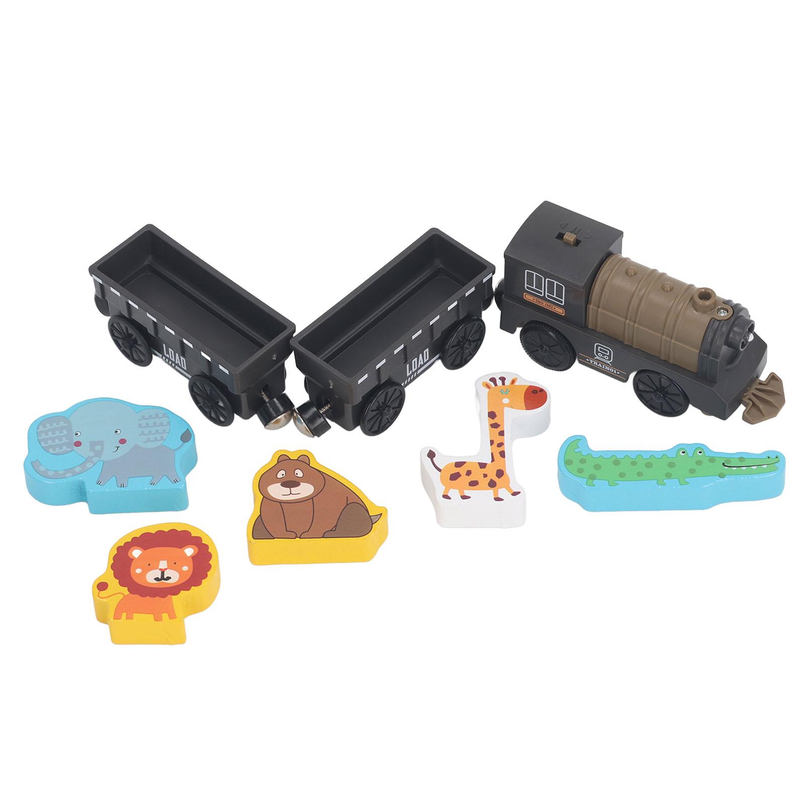 

Электрический Магнитный Игрушечный Поезд с Животными Набор Дошкольная Образовательная Обучающая Игрушка Игрушки для Развития Мелкой Моторики Поезд