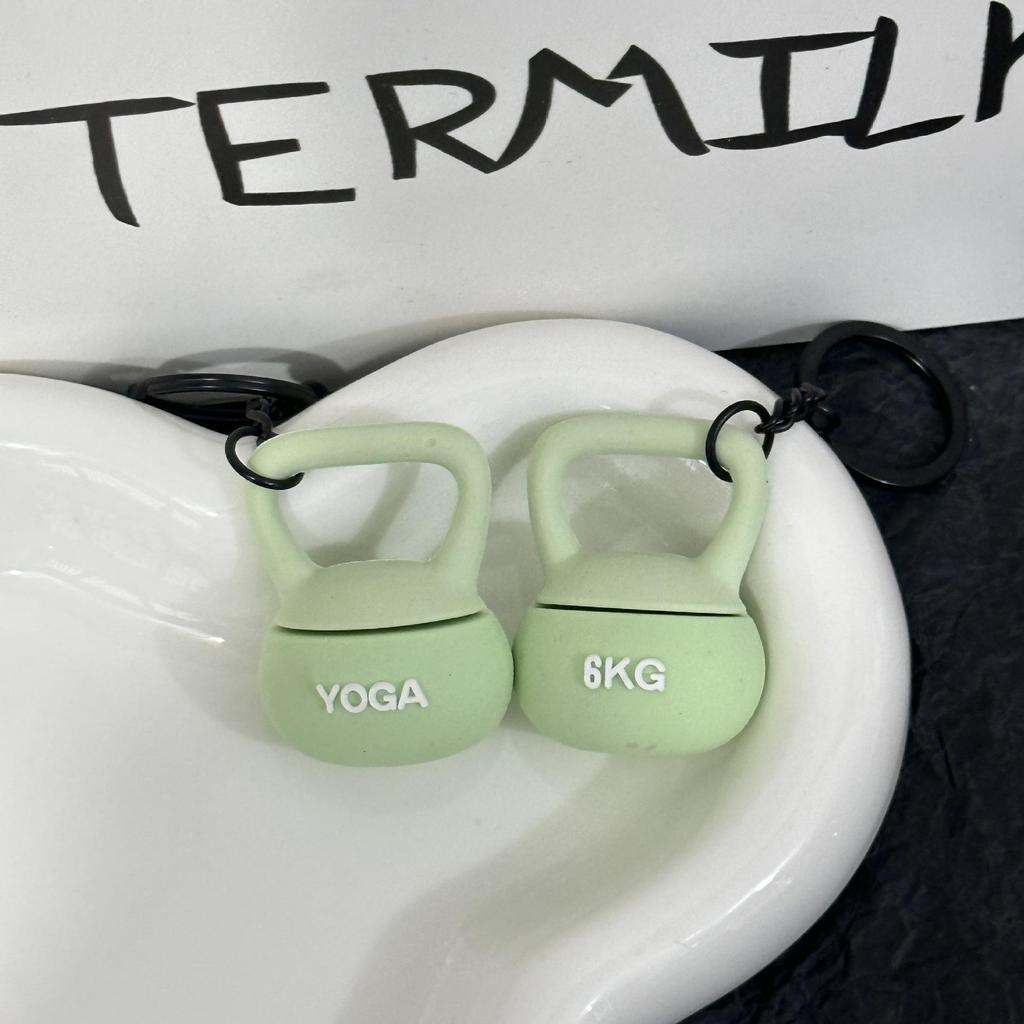 Miu Series Dumbbell Plate Keychain: Trendy Fitness Accessory & Sports Jewelry Gift