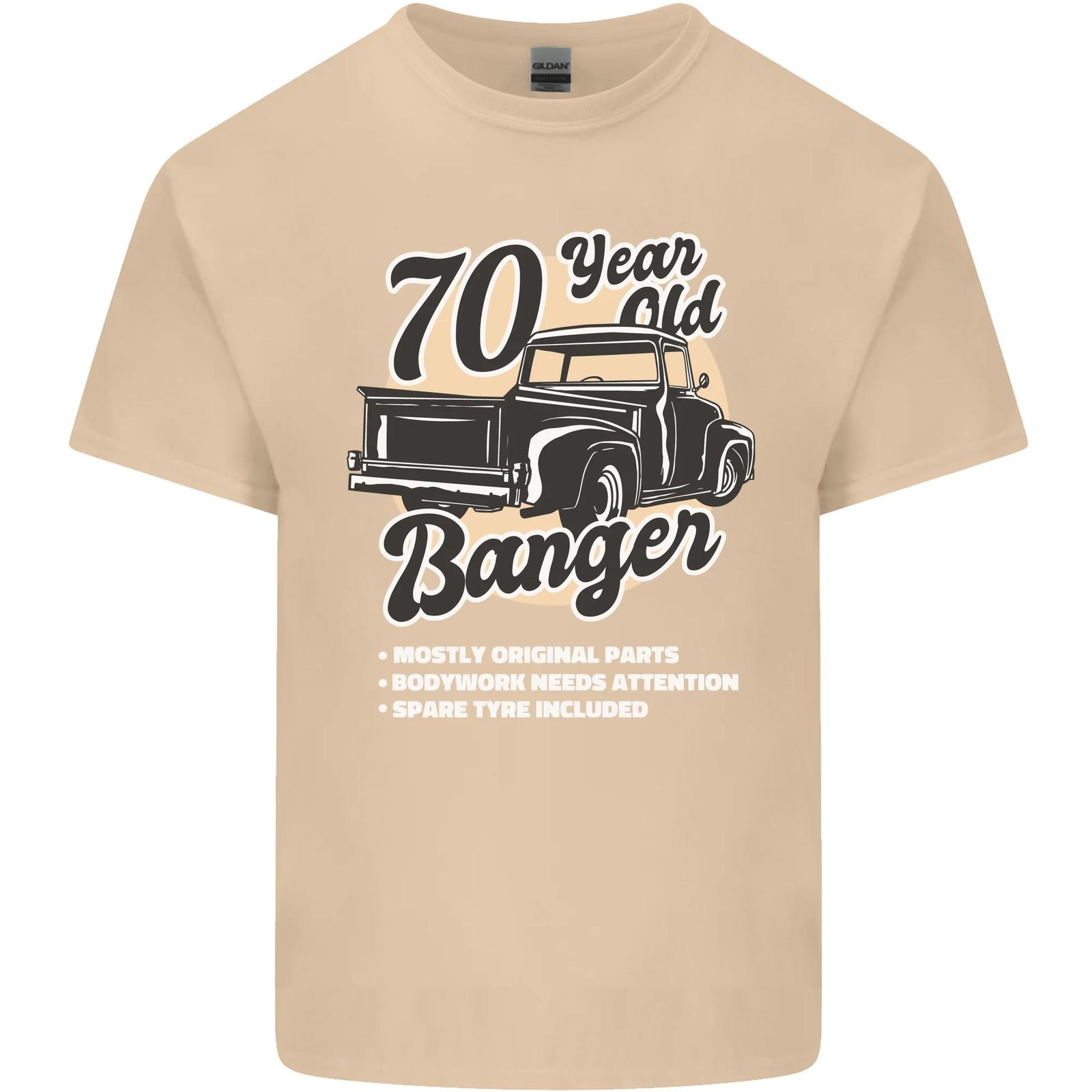 70 Year Old Banger Birthday 70th Year Old Mens Cotton T-Shirt Tee Top S разноцветный