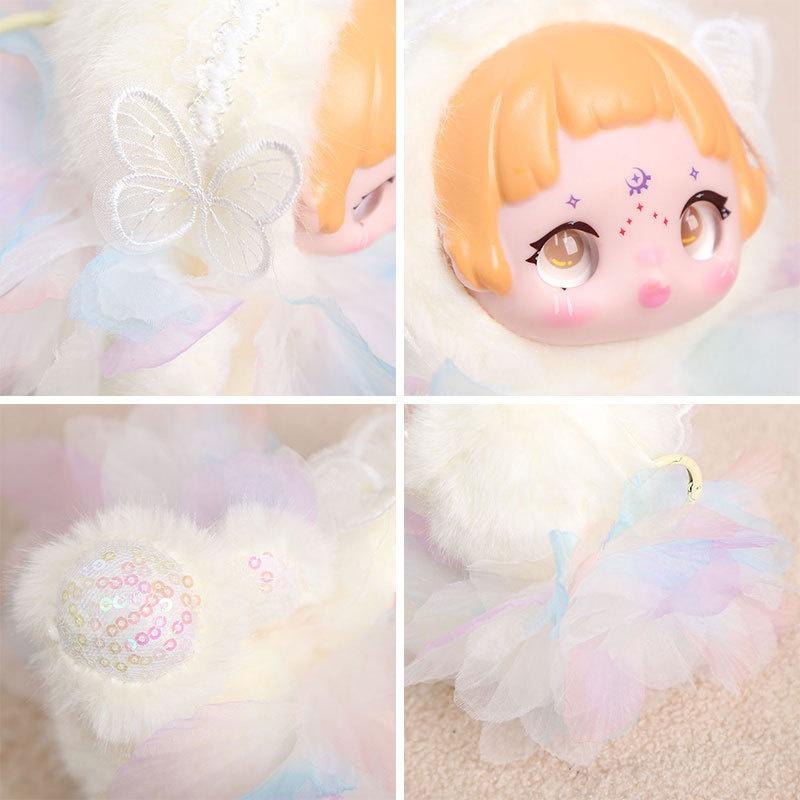 Cute Fairy Plush Doll Toy Pendant Keychain Desktop Ornaments Backpack Bag Hangings Decoration Car Keyring For Women Girls Gift