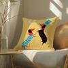 Illustration by DDawid Ryski Pillow Case Silky Elegant Comfort Sofa Bed Invisible Zipper