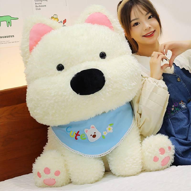 Highland Scarf West White Terrier Plush Toys Cartoon Animals Fill Doll Xmas Gift
