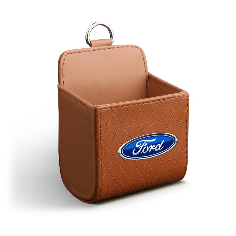 Araba Deri Saklama Çantası Hava Menfezi Torpido Gözü Düzenleyici Asılı Organizer Ford Mustang Mondeo Focus Fiesta Escape Kuga Ecosport Ranger için
