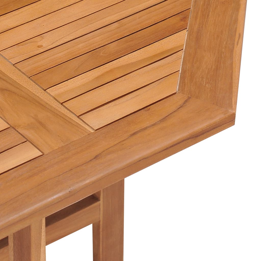 Folding Garden Dining Table 90 x 90 x 75 cm Solid Teak Wood