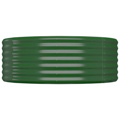 Raised Garden Bed Galvanized Steel 100 X 100 X 36 Cm Green