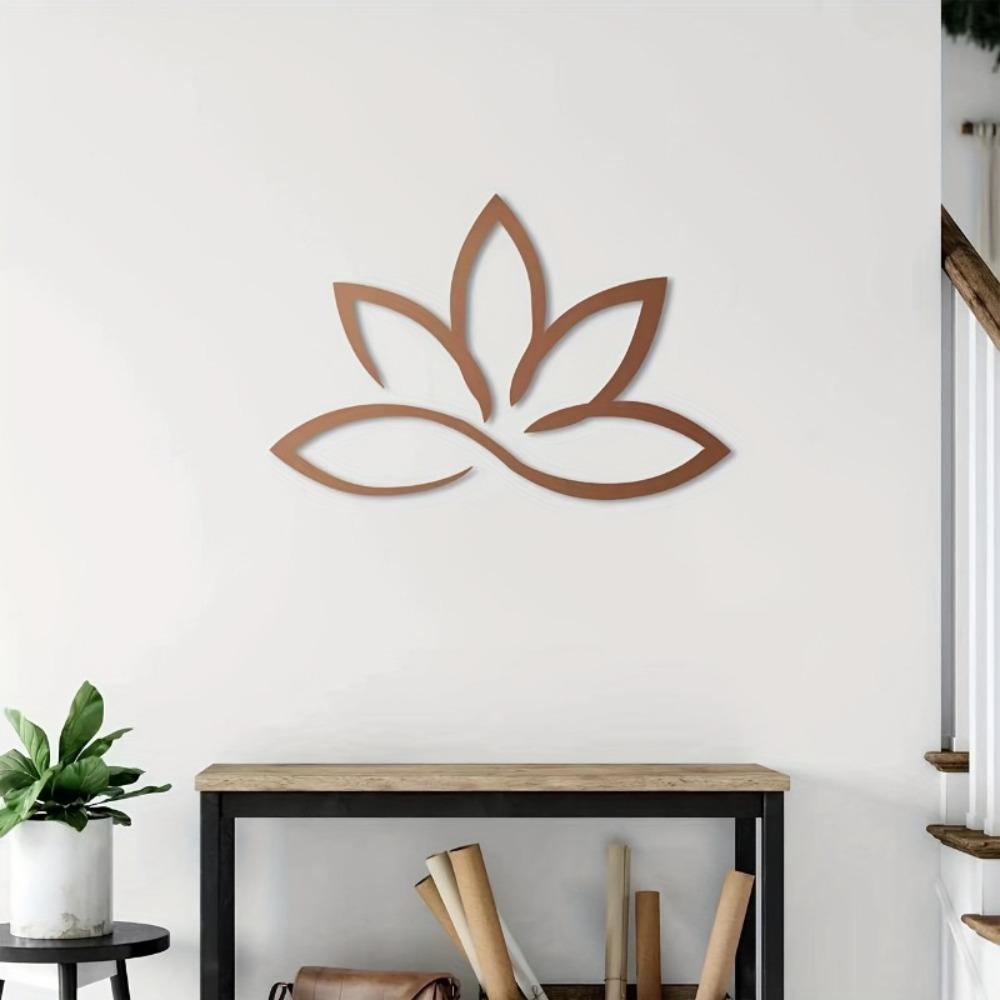 1pc Zen Lotus Metal Wall Art Sculpture Flower Home Decor Party Decoration Housewarming Birthday Gift