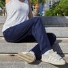 Dark Blue Unisex Student School Uniform Straight-Leg Pants - Summer Thin & Spring/Fall Loose Fit