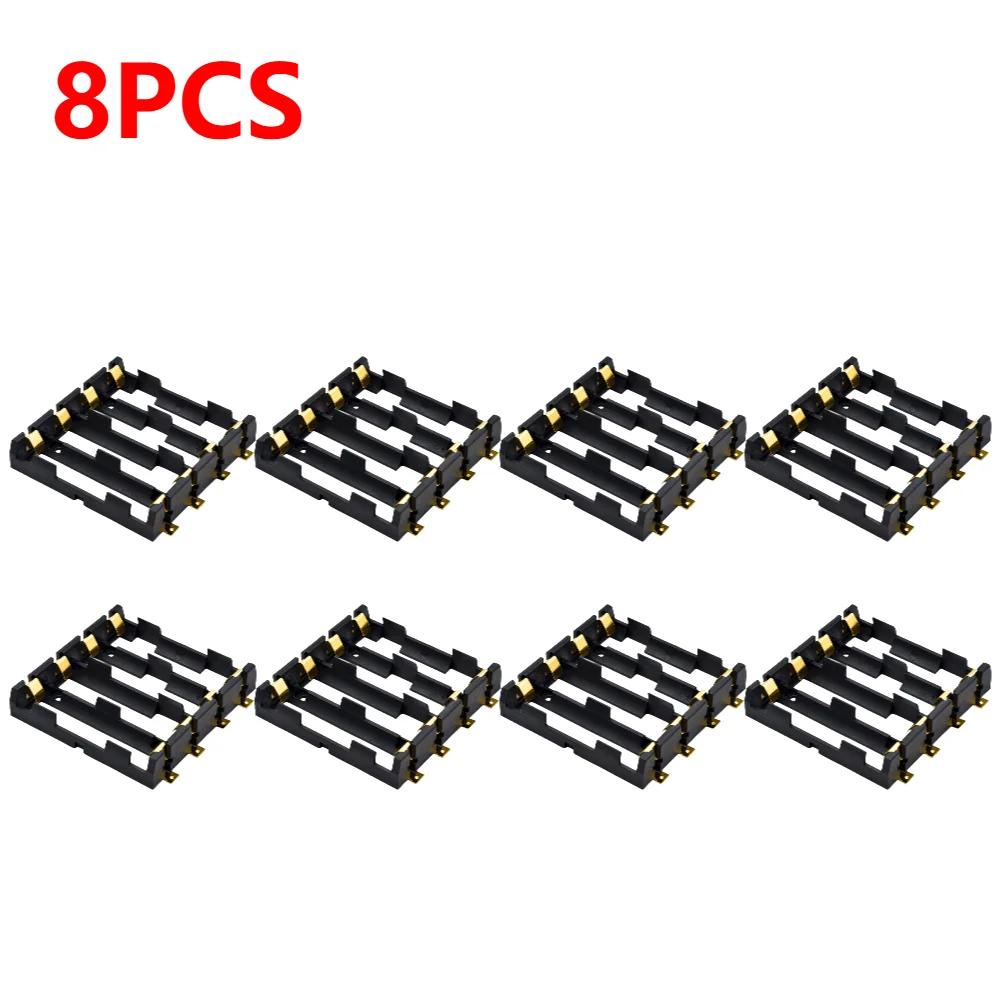 1-10pcs 18650 SMT Battery Holder 18650 SMD Battery Box With Bronze Pins Rechargeable Battery Holder Clip Storage Case Power Bank