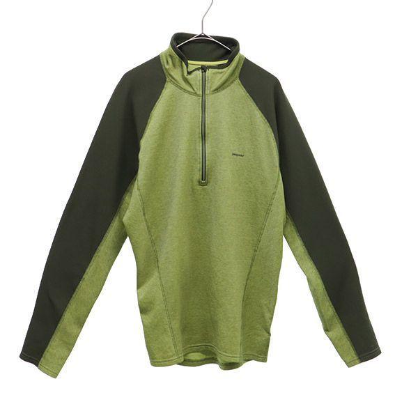 Patagonia Long Sleeve Half Zip Cut M Green Outdoor T-shirt Men's Used