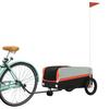 Cyklistický přívěs Černý a oranžový 30 kg Železo