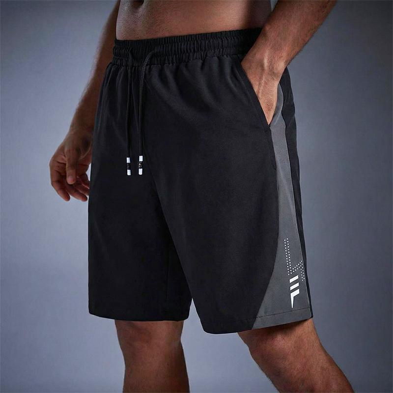 DOKI Heren Sneldrogende Sportschoolshorts Trekkoord Lichtgewicht Trainingsshorts Fitness Workout Hardloopshorts Casual Zomer Strandshorts S zwart
