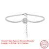 EFFIE QUEEN S925 Pure Silver Roman Geometric Zircon Tennis Bracelet Elegant Design Charm CZ Bracelet Fashion Women Gift SB142