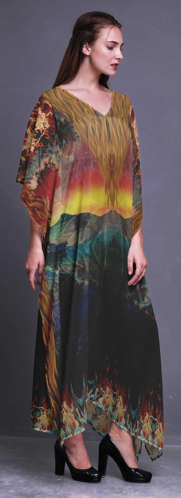 Phagun Artistic Artistic Womens Long Beach Kaftan Beachwear Bikini Coverup Maxi