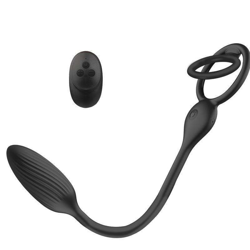 Anal Vibrator for Men Male Delay Ejaculation Ring Buttplug Wireless Prostate Stimulator Massager Cock Rings Sex Toy for Couples