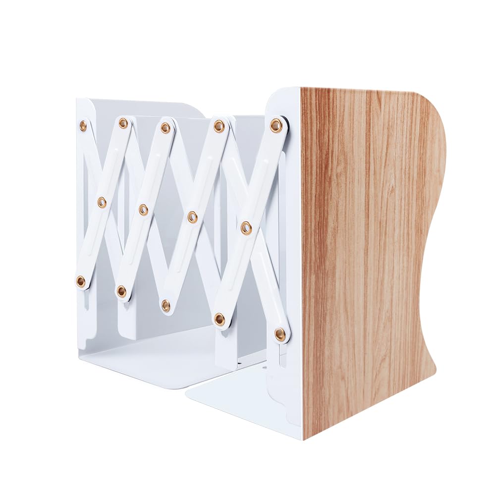 extendable book metal book sliding desk desktop divider stand grain Bookends, stand, stand, non-tipping, type, storage, organizer, bookshelf, stylish,