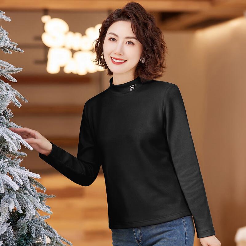 Damen Thermisches Langarm Oberteil mit halbhohem Kragen