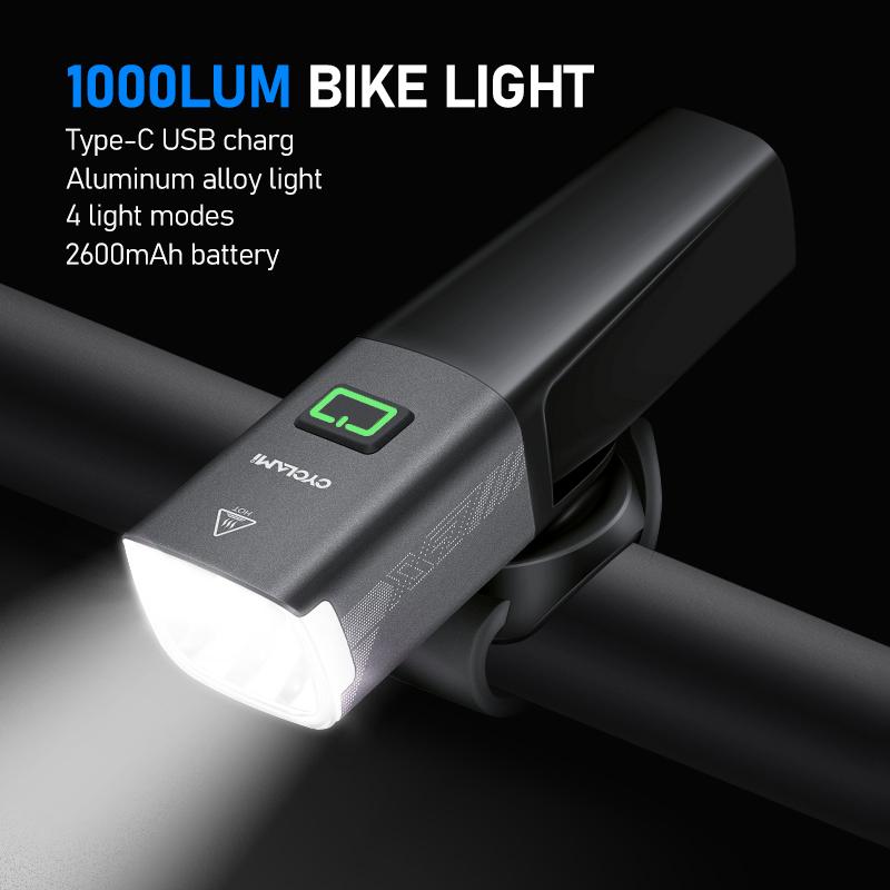 CYCLAMI Light Smart Headlights USB Rechargeable Road Mountain Bike Smart Headlights 1000 lumens Long Life Time X7
