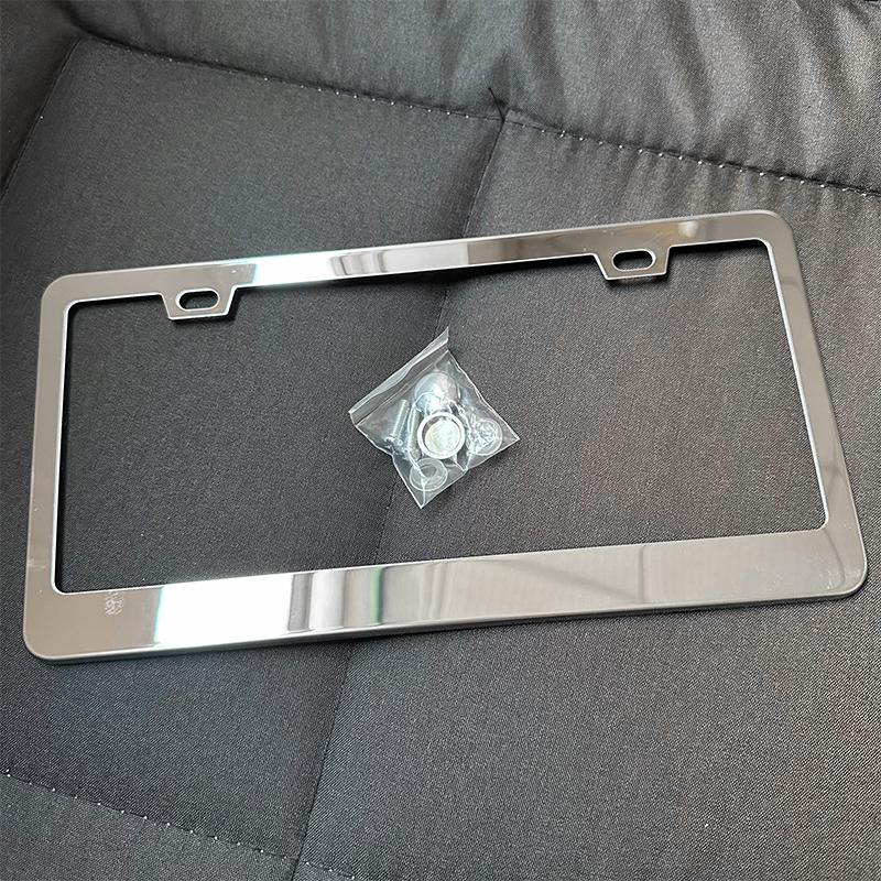 Universal Alloy License Plate Frame Black Carbon Bracket American Auto Accessory Fiber Number Plate TAG Cover for Front Rear