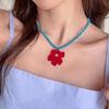 Fashionable Blossoms Pendant Necklace In Sturdy Cord Acrylic Materials With Adjustable Chain for Versatile Styling