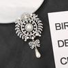 Fashion Teardrop Brooch Large Flower Bridal Brooch Party Banquet Wedding Pin Jewelry
