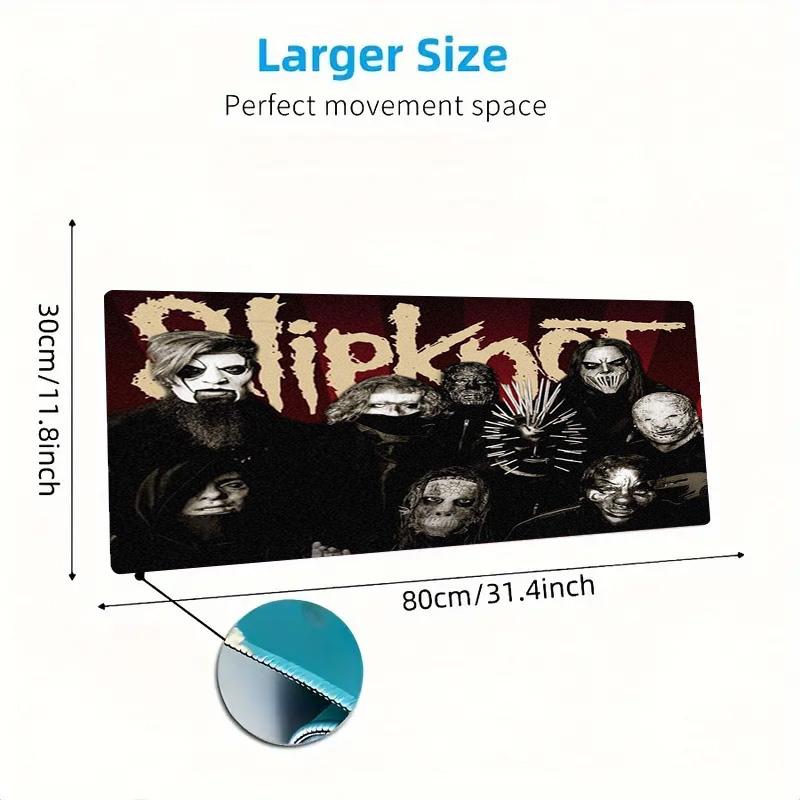 Slipknot Mask Horror Graphic Large Desk Mat Non Slip Gaming Mouse Pad for Computer Desk Rock Band Fan Decor