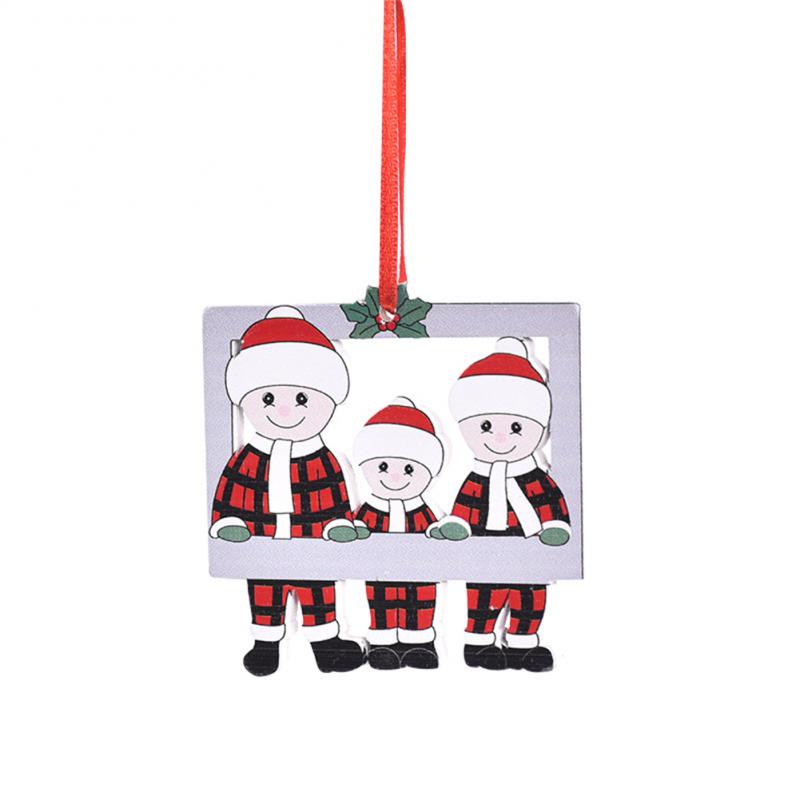 Christmas Tree Family Ornament Hanging Pendant Reindeer DIY Name Card For Holiday Decor Xmas Tree Pendant Crafts Gifts
