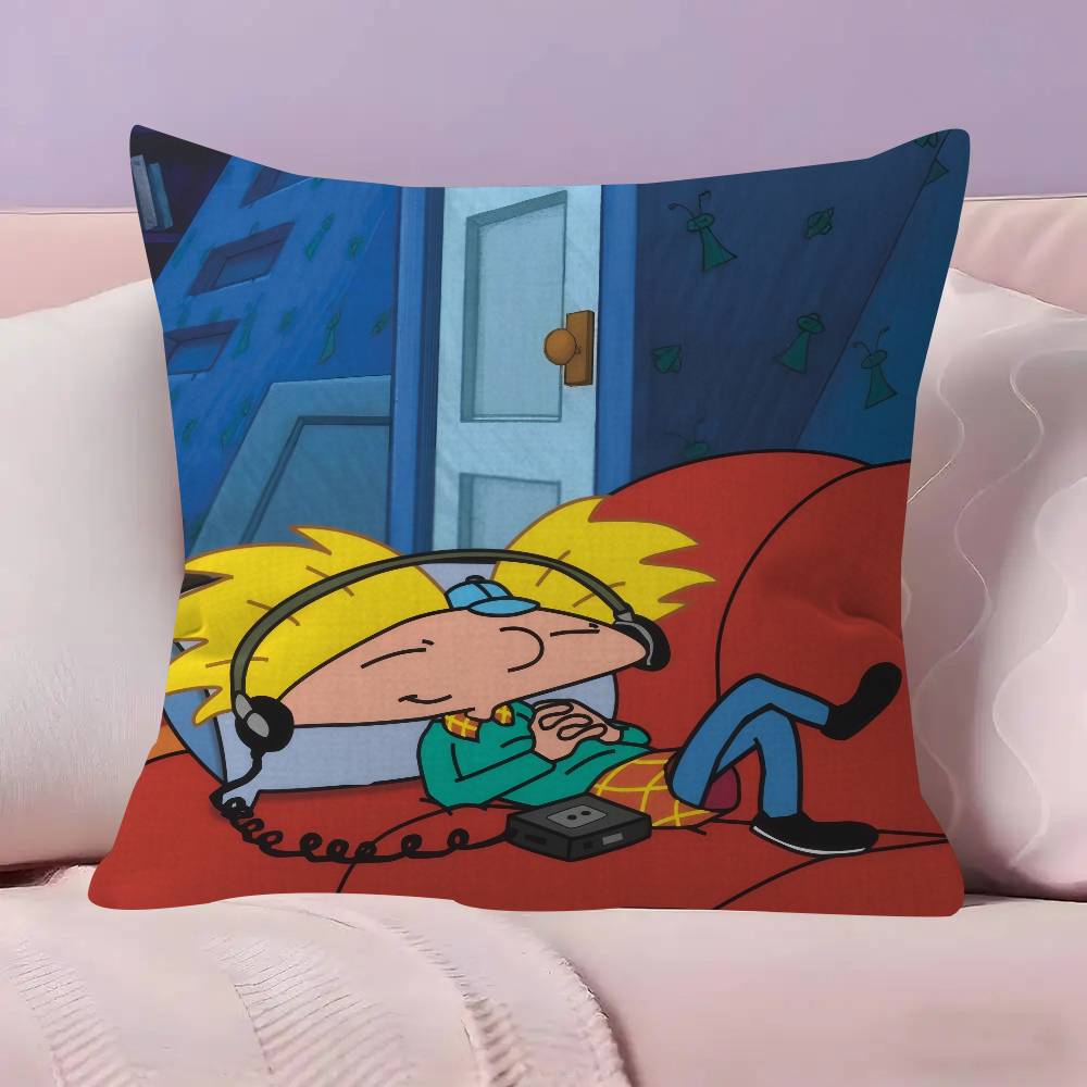 Hhey Arnolds Cartoon Maple Design Cushion Cover Happy Autumn Harvest Decor Holiday Decorati Pillow Cover