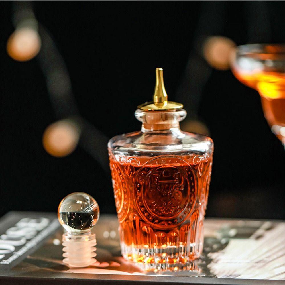 Luxury Bartender Bottle Vintage Bitter Dispenser Bottle Exquisite Wine Container  Bar Supplies