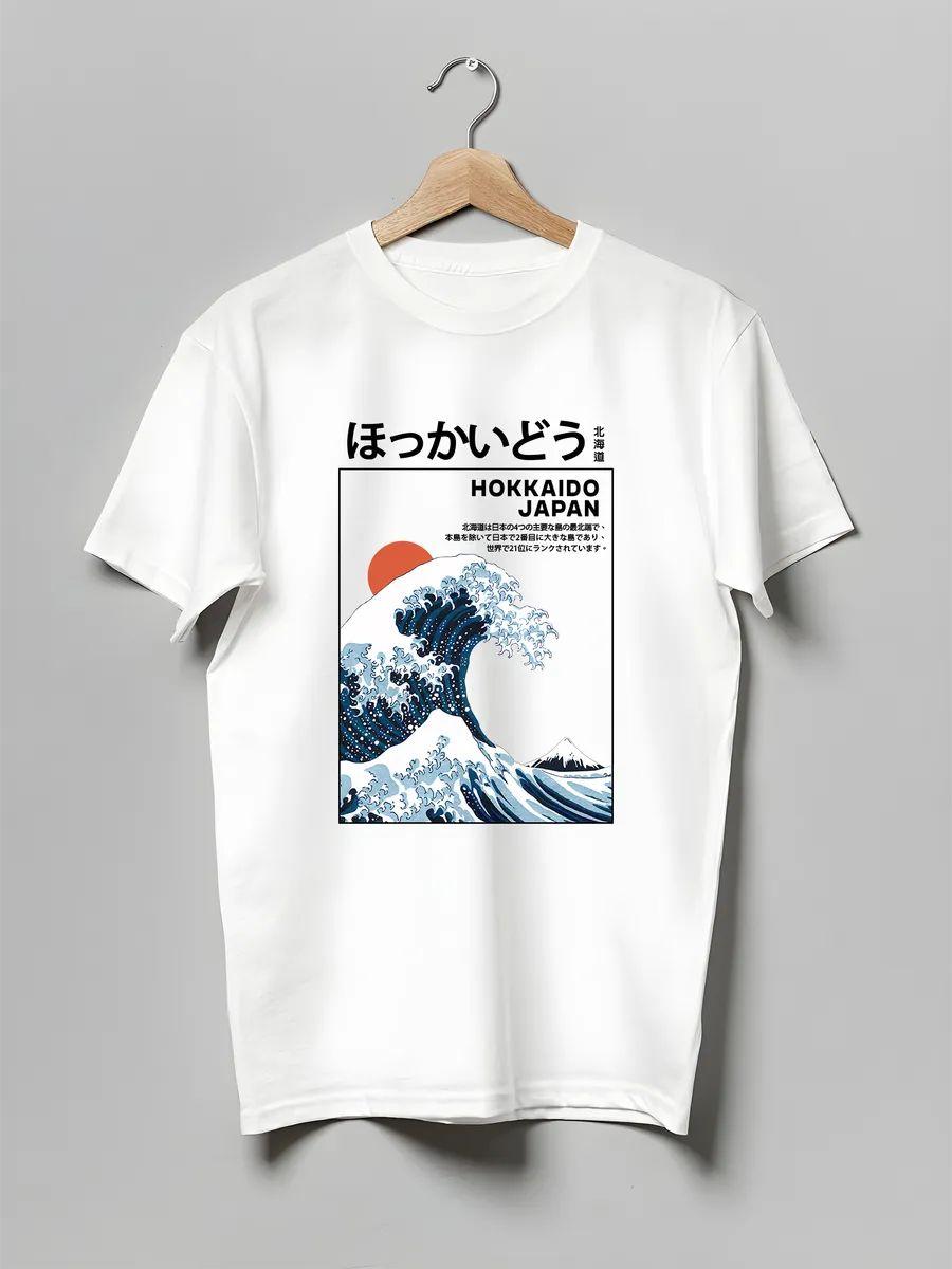 Hokusai Great Wave Japanese Style Art Clothing T-shirt M