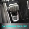 For CHANGAN CS85  Car Gear Shift Knob Head Cover Interior Sticker Styling Accessories Matte Silver Carbon Fibre