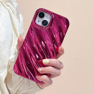 Glossy Silk Texture Pattern Phone Case For Iphone 14 13 11 12 Pro Max 14pro 14 Plus Shockproof Soft Back Cover Coque Funda