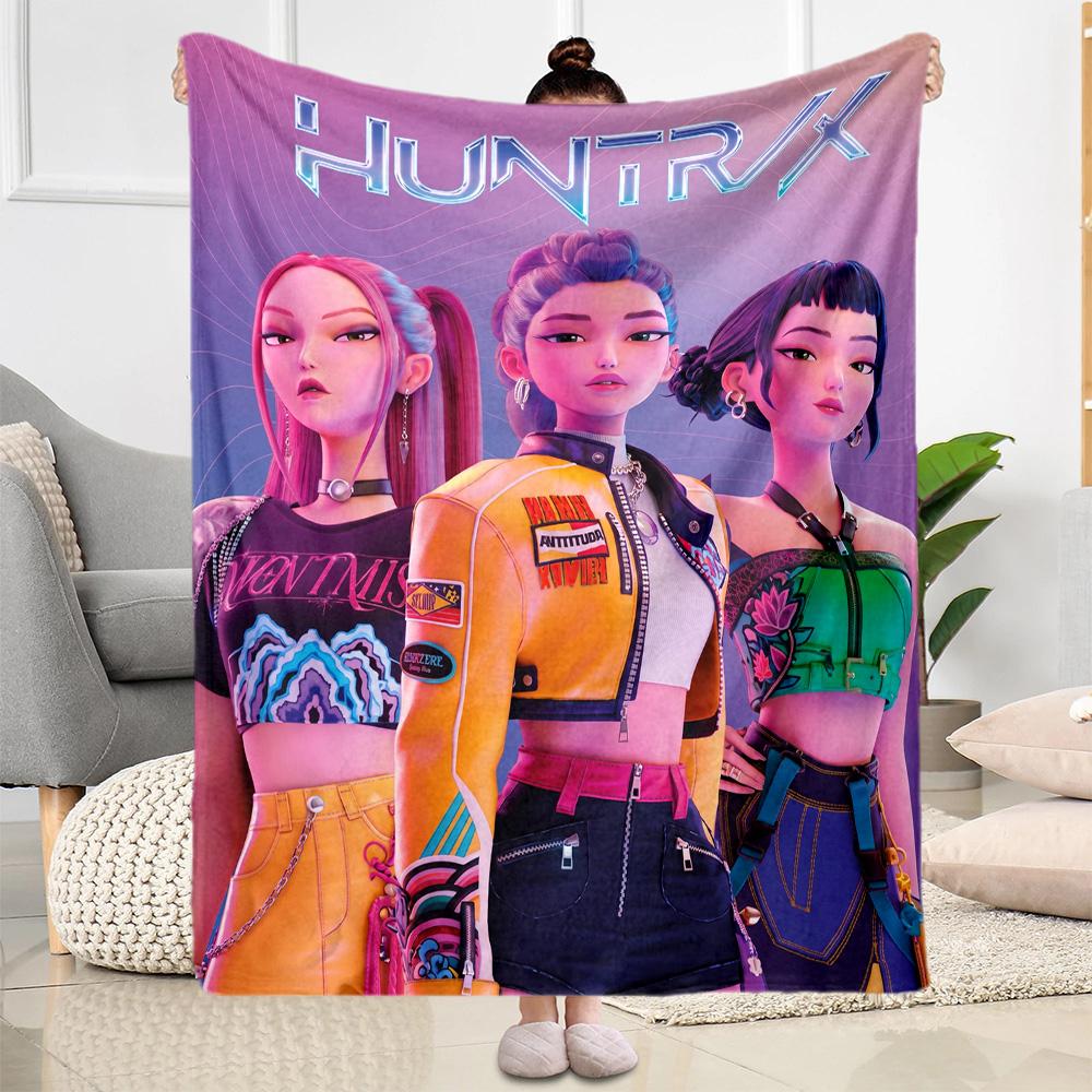Huntrx Cyberpunk Fashion Blanket Comfortable Perfect for Sofa Seaside Bed for All Seasons Modern Style Unique Gift for Family and Friends Camping