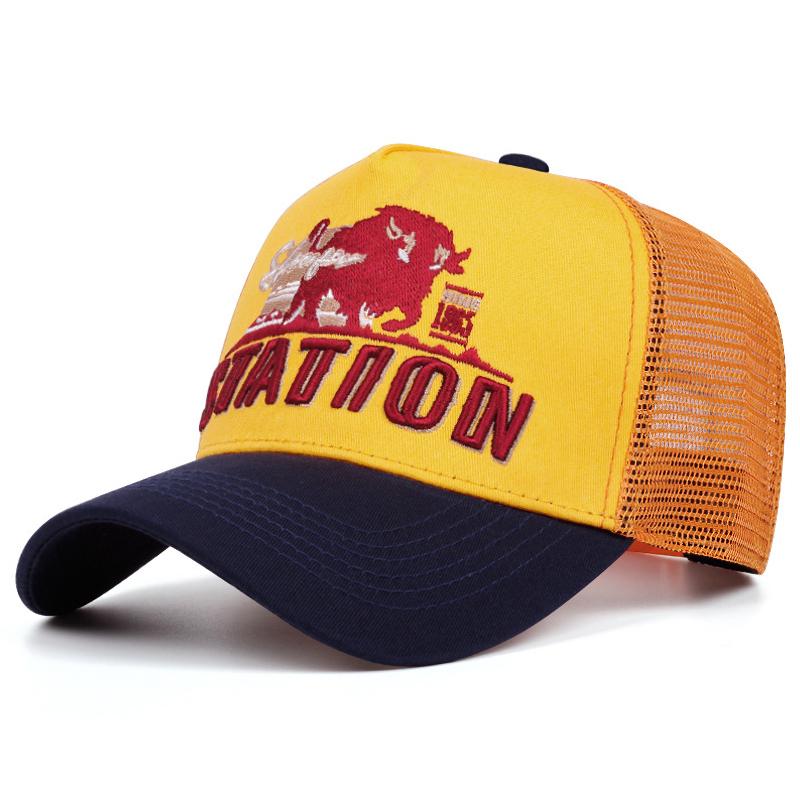New Station Bull Truck Hat Popular Street Hip Hop Hat Outdoor Daily Sunshade Hat Baseball Hat Mesh Hat Unisex