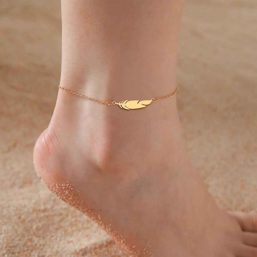 Cazador Cute Walking Cat Anklets for Women Stainless Steel Jewelry Foot Bracelet Fashion Summer Beach Accessories