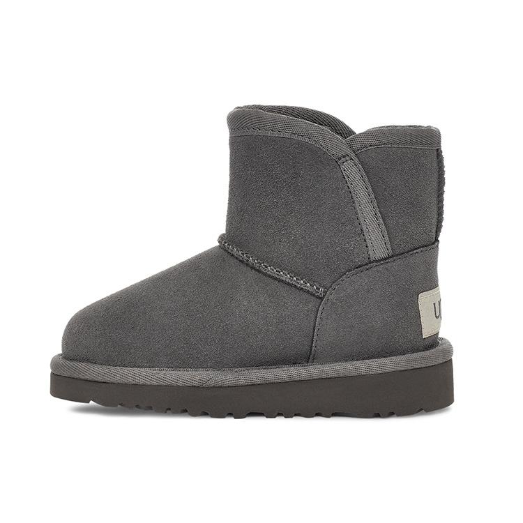 UGG Idris Fleece Lined Snow Boots Big Boys Gray Kids 1118888K-CHRC EU 37