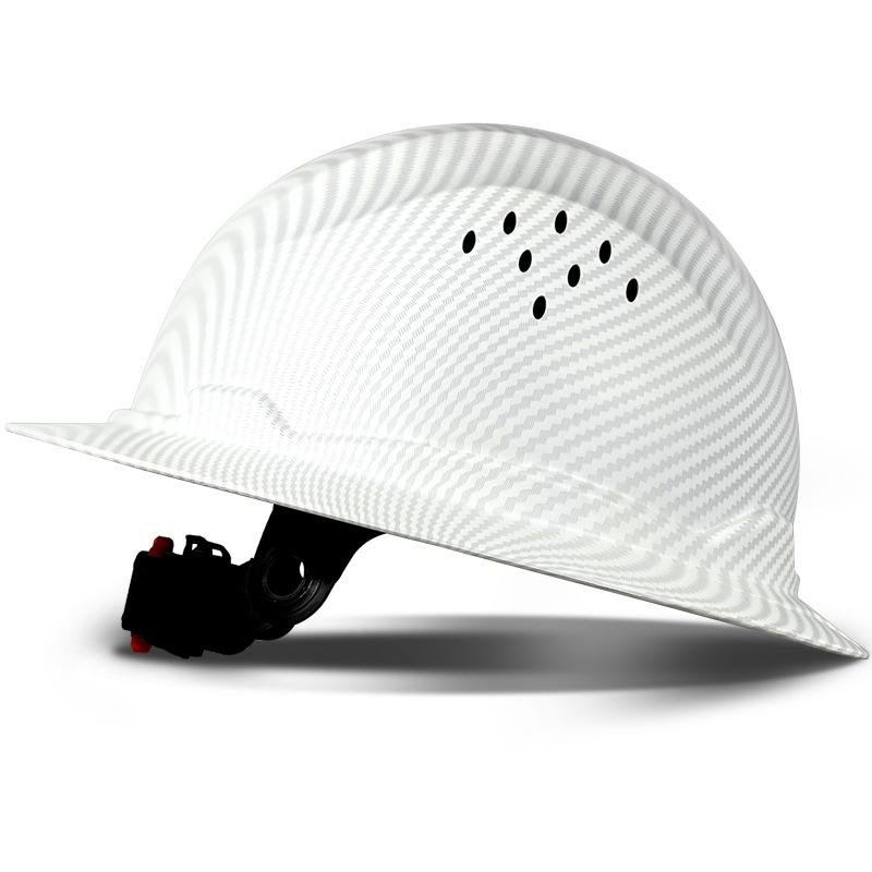 LOEBUCK GM850 ANSI Certified Carbon Fiber Full-Brim Safety Helmet Anti-Collision Hard Hat for Construction and Industrial Work